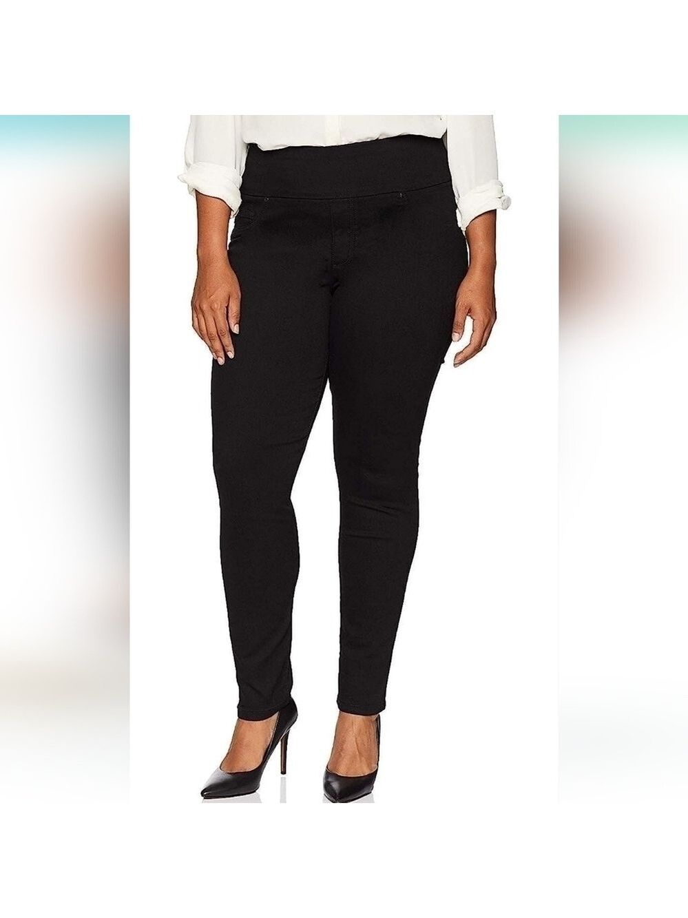 Lee Women's Plus Size Sculpting Slim Fit Skinny Leg Pull on Jean NWT Size 28W
